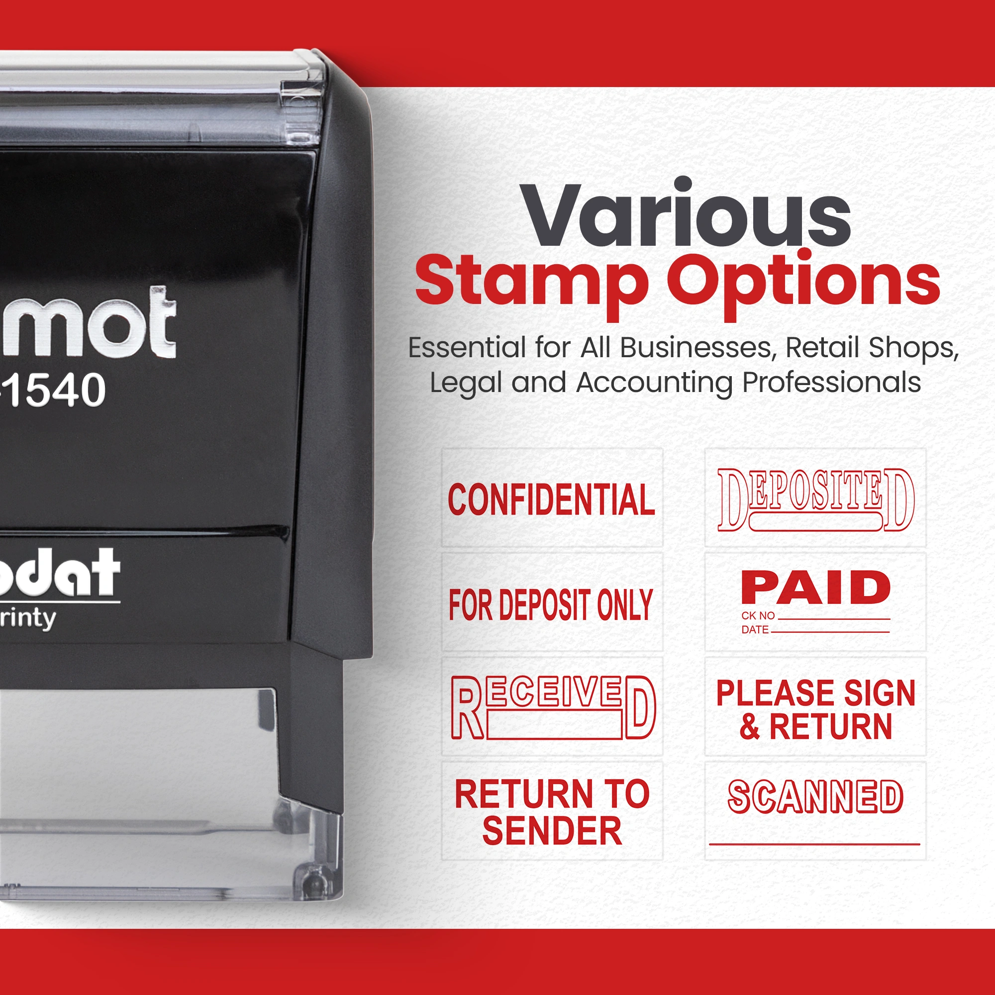 For Deposit Only Stamp (Red)